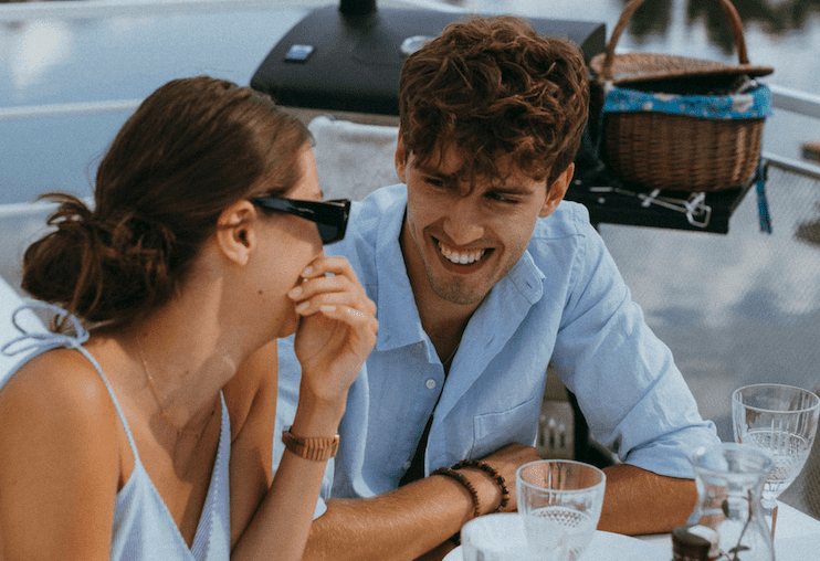 couple laughing together, humour in relationships